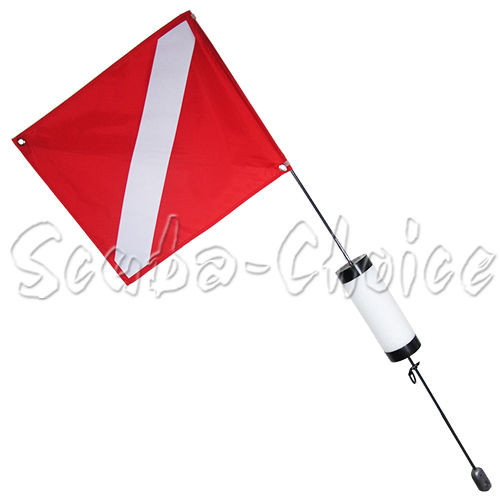 Scuba Choice Scuba Diving Spearfishing Free Dive Flag with Weight Float, 4', Medium
