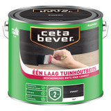 CetaBever Één Laag Tuinhoutbeits - 2,5 liter Zwart