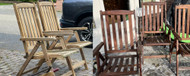 Klantproject | Verweerde tuinstoelen weer laten stralen
