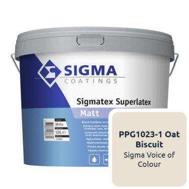 Sigma Sigmatex Superlatex Matt - 10 liter Oat Biscuit PPG1023-1