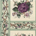 Hunter Green/Violet Rose Garden Trellis Blocks