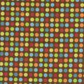 Giggle & Grow Multi Polka Dots on Brown by Katie Hennagir for Andover Fabrics, SKU# 7199-BN Giggle & Grow Multi Polka Dots on Brown by Katie Hennagir for Andover Fabrics, SKU# 7199-BN