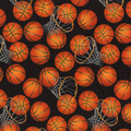 Basketballs and Nets on Black by Timeless Treasures, SKU# GM-C5814-B