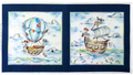 P&B Textiles Enchanted Seas Large Block Panel, SKU # 04932-PA