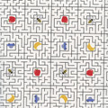A Day at School Maze on White