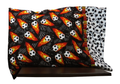 This pillowcase is a soccer theme with soccer balls blazing thru the sky on a black background.  We've added a black and white soccer ball allover print for the cuff as well.  Perfect for the soccer player in the family. This pillowcase is a soccer theme with soccer balls blazing thru the sky on a black background.  We've added a black and white soccer ball allover print for the cuff as well.  Perfect for the soccer player in the family.