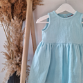 Organic Cotton Double Gauze Sky Blue