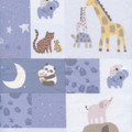 F15312-Blu: Flannel Safari Stargazing Patchwork Cheater Panel by Riley Blake