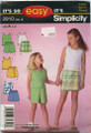 Simplicity 2910 Misses Sleeveless top, shorts, and skort Simplicity 2910 Misses Sleeveless top, shorts, and skort