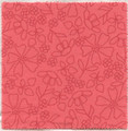 Sherbet Sunshine Flannel: Sunshine Sketch Florals Flamingo 10" pre-cut Square, SKU# 29223-13F