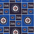 Sykel Enterprises Licensed NHL Winnipeg Jets Blue Patchwork Cotton Fabric, SKU# 020-JET
