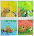 Adventures of Bear & Friends Cotton Blocks Panel by Elizabeth Studios