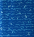 Baby Beluga Ocean Waves Blue Cotton Fabric by P&B Textiles