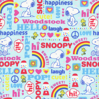 Peanuts - Snoopy Happiness Tossed on Blue