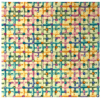 Bright Pastel Basket Weave  - 8 1/2" Sq