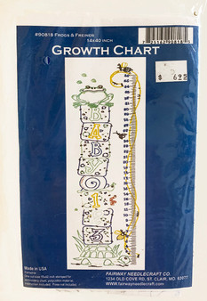 Frog and Friends Cross-stitch Growth Chart