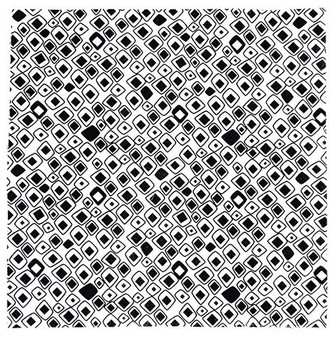 Dynamic Duo Black & White Irregular Squares 8 1/2" sq