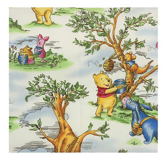 Winnie-the-Pooh Toile 8 1/2" sq