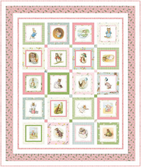Peter Rabbit and Friends "Quilt Sew Easy" Kit - Pink Option, SKU# Kit-35393-Pink