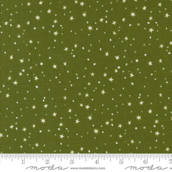 321 Blast Off Multi Stars on Sage Green by Stacy Iest Hsu for Moda Fabrics, SKU# 20955-19