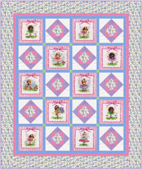 Sweet Fairy Ballerina Quilt kit by Kids Fabrics Kreations, SKU # KIT-35678