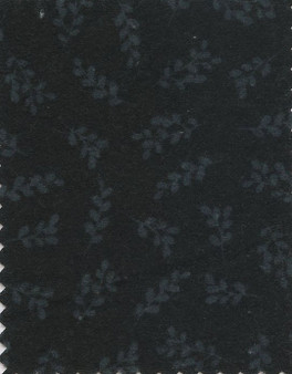 108" Wide-Back Flannel Ferns - Black, SKU# 145572-Black