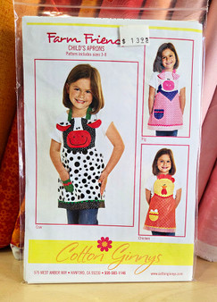 Farm Friend's Child's Apron Pattern by Cotton Ginnys, SKU# FM153