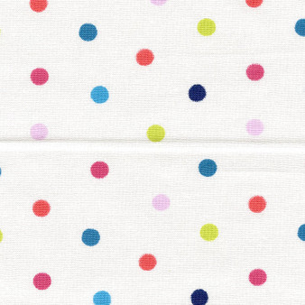 Silly Safari Animals Multi-colored Polka Dots on White