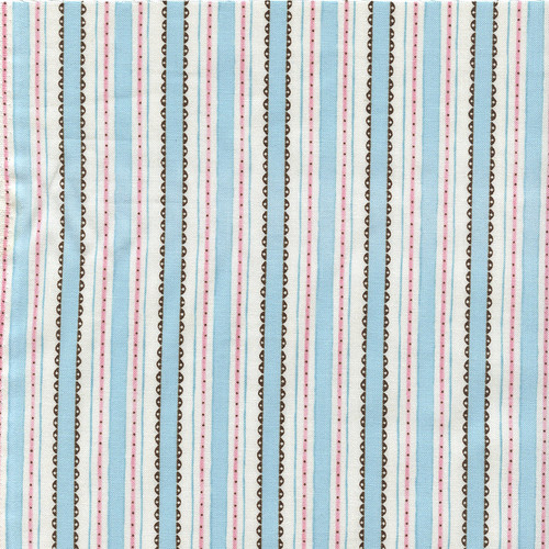 Fanciful of Friends Chocolate Brown & Aqua Stripe