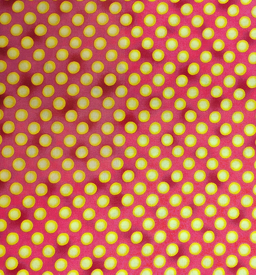 Hot Pink with Yellow Polka Dots