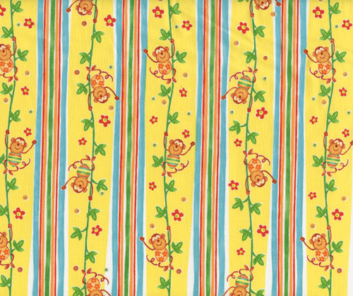 Safari Sweethearts Monkey Vine Multi Stripe