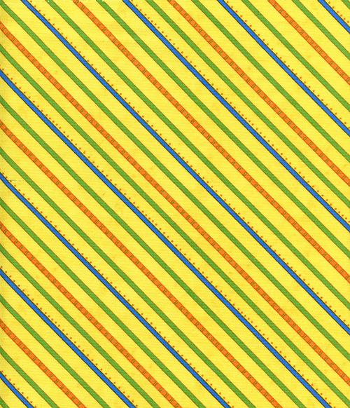 Froggy Fun Diagonal Stripe Yellow
