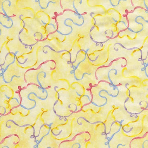 Carousel Dreams Ribbons on Butter Yellow