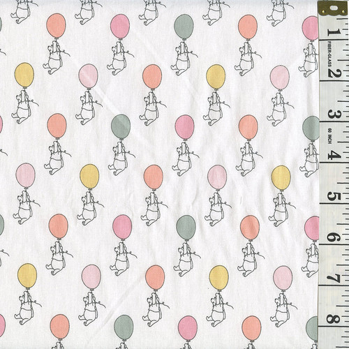 Winnie The Pooh Balloons on White Coordinate