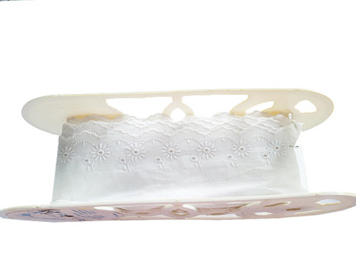 White Scalloped Cotton Lace