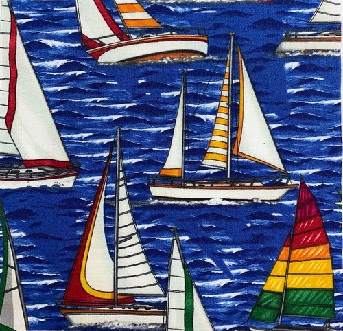 Seaport View Surf and Sailboats by Dan Morris for Robert Kaufman, SKU# ADO-8471-215 Surf