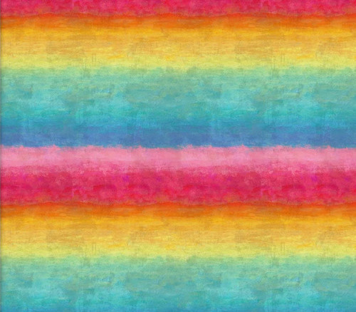 Good Vibes Rainbow Stripe by 3 Wishes Fabric