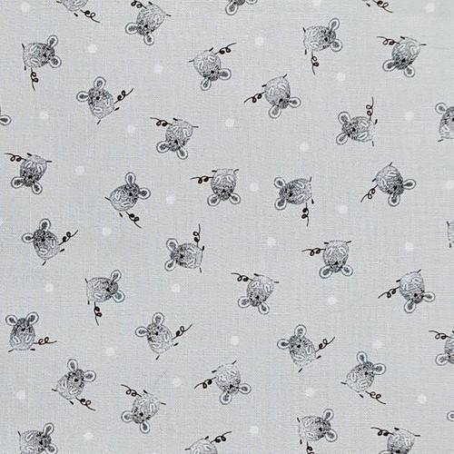 Julia: Mice on Lt. Grey by Windham Fabrics, SKU#51129-Grey