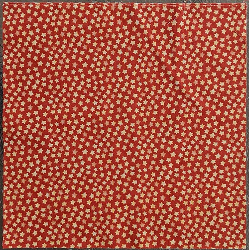 Wind it Up Stars on Red - 12 1/2" Block