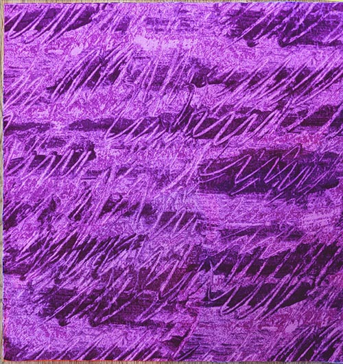 The Very Hungry Caterpillar Purple Scribbles - 12 1/2" Block