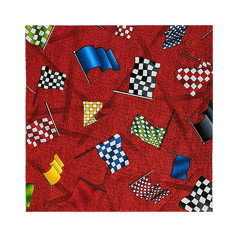Race Day Flags Red 8 1/2" sq