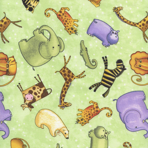 Sea of Dreams Animals Tossed on Mint Stars by South Sea Imports