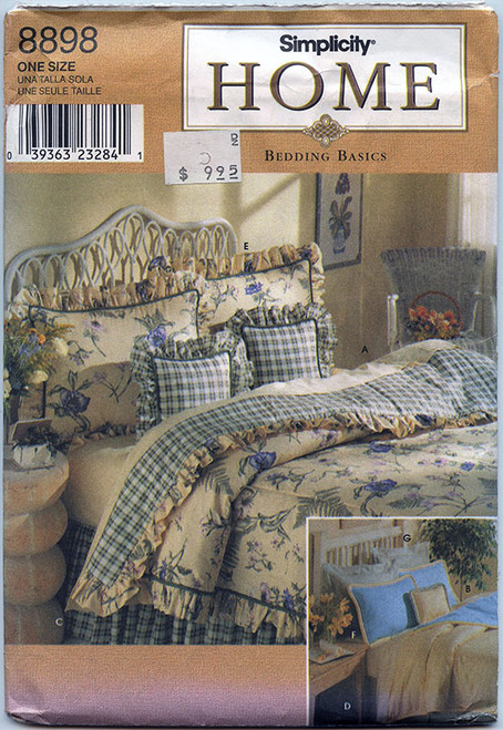 Simplicity Bedding Basics Pattern 8898