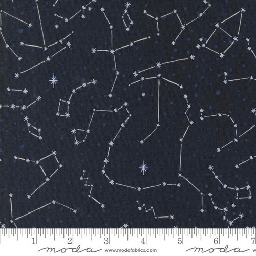321 Blast Off Constellation Stars on Dary Blue by Stacy Iest Hsu for Moda Fabrics, SKU# 20954-15