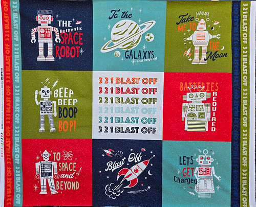 321 Blast Off 36" Block Panel by Stacy Iest Hsu for Moda Fabrics, SKU# 20956-11