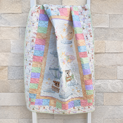 Animal Babies Drifting Moonbeams Quilt Kit, SKU#: KIT-35057-P