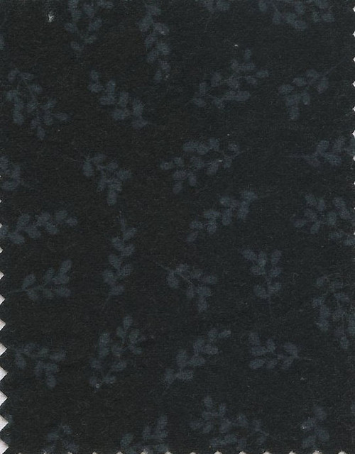 108" Wide-Back Flannel Ferns - Black, SKU# 145572-Black