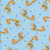 Giraffe's & Stars on Lt. Blue Flannelette Comfy Prints by AE Nathan