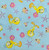 Tweety Bird & Birdie Tossed on Aqua