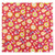 Lily Pond Geometric Flowers on Hot Pink - 8 1/2" Sq